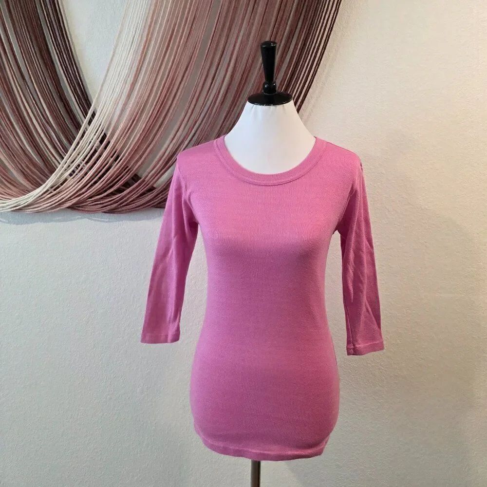 Michael Stars Bubble Gum Pink Tee Sz OS